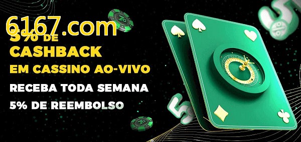 Promoções do cassino ao Vivo 6167.com